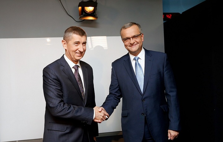 Andej Babiš s Miroslavem Kalouskem