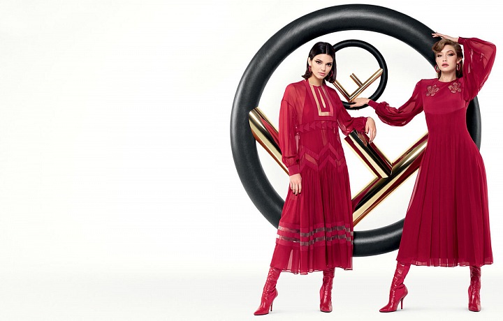 Kendall Jenner and Gigi Hadid in Fendi FW 2017/2018