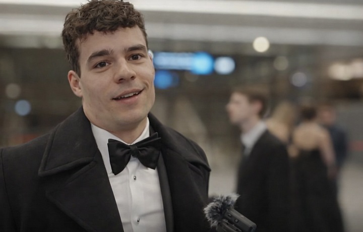 Herec Filip Březina na udílení cen Český lev 2026