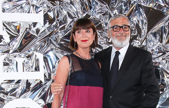 Prezident Mezinárodního filmového festivalu v Karlových Varech Jiří Bartoška s manželkou Andreou