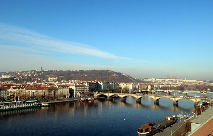 Views from luxurious penthouse