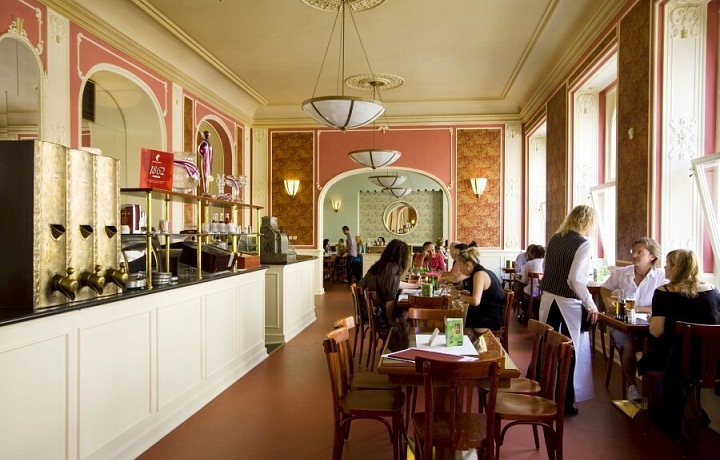 Interior of Café Louvre