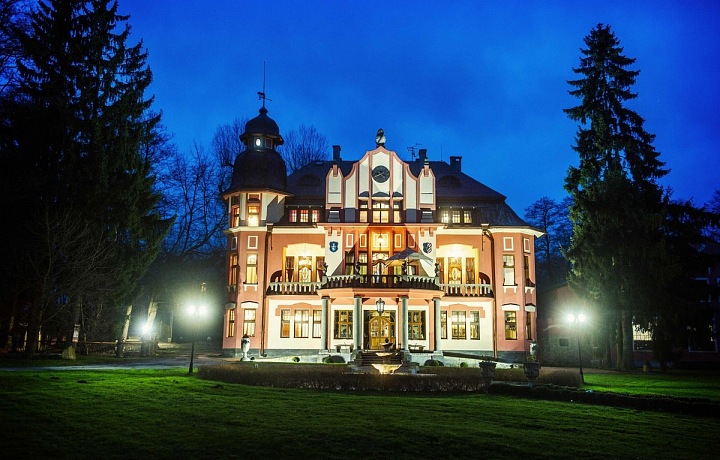The Summer Chateau of St. Vojtěch at night