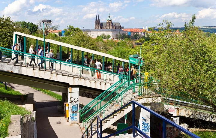 Petřínská lanová dráha. 