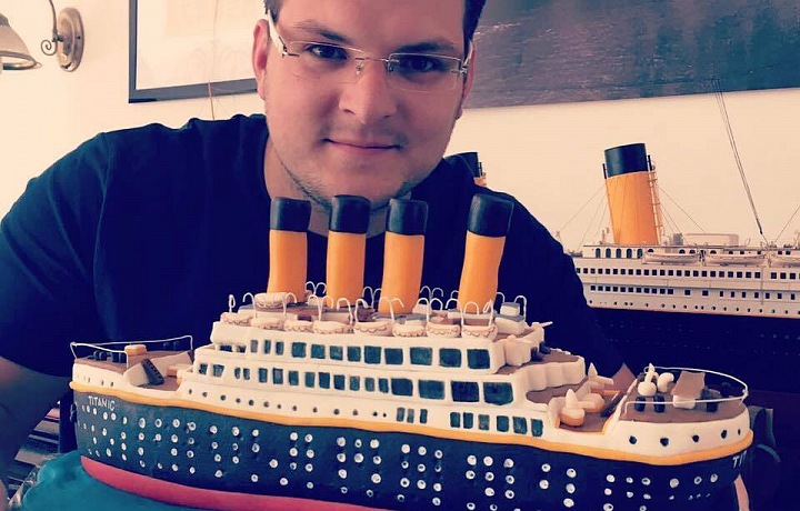 Ondřej Vrkoč admires Titanic from the age of four.