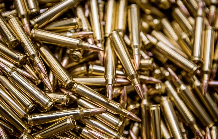 Illustrative shot of ammunition