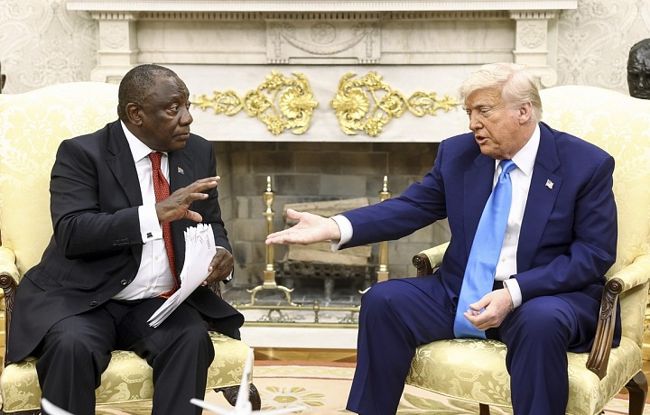 Trump met with the president of South Africa