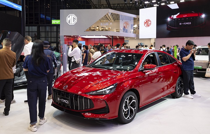 Electric car exhibition in Shanghai.