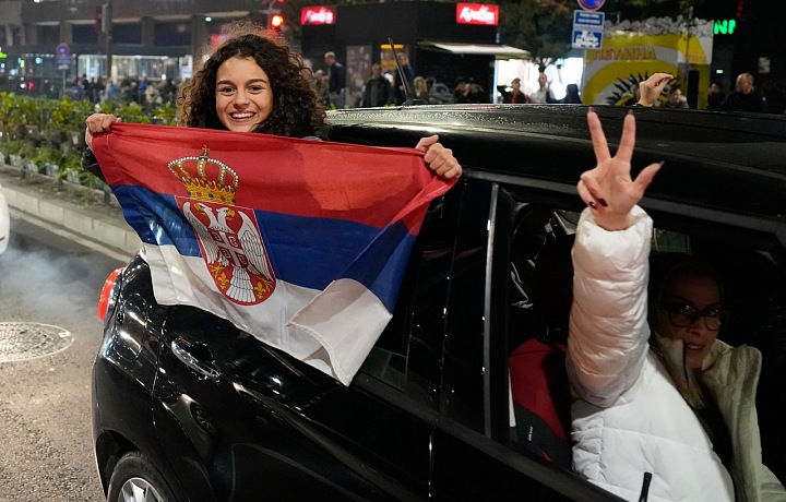 The joy in the streets of Belgrade was indescribable