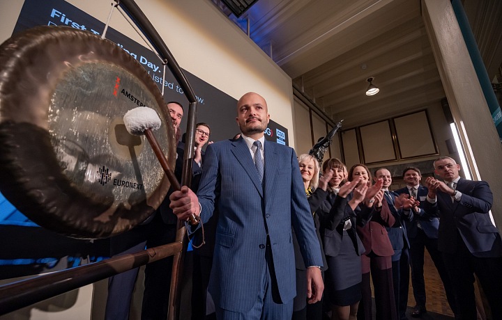 Michal Strnad at the Amsterdam Stock Exchange