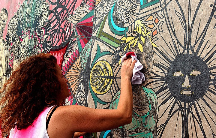 Street artist: Swoon