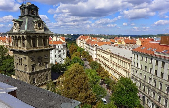 The water tower at Letná