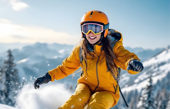 Mountains are especially attractive in sunny weather