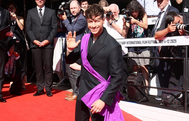 Milan Peroutka upon arrival at KVIFF
