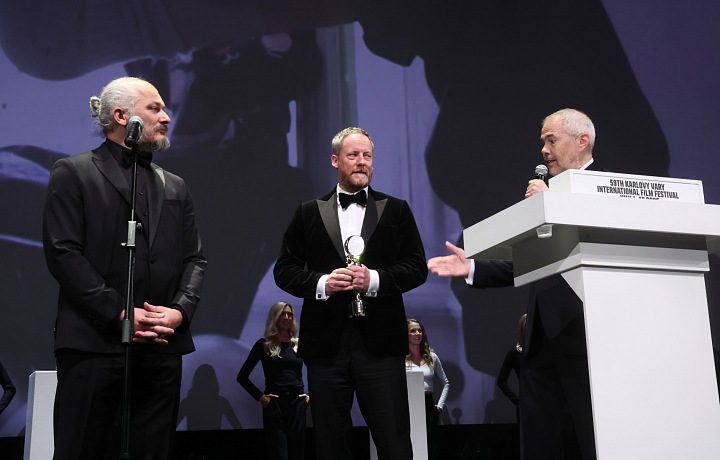 Kryštof Mucha, Karel Och, and Marek Eben at KVIFF.